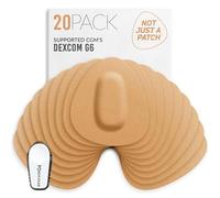 Not Just A Patch CGM Sensor Patches for Dexcom G6 & MiaoMiao (20 Pack) - Water Resistant & Durable for Active Lifestyle for 10-14 Days - Pre-Cut Dexcom G6 Adhesive Patches in Beige