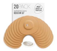 Not Just A Patch Dexcom G7 Adhesive Patches (20 Pack) - Stelo CGM Sensor Patches with Precision-Cut Hole for Ventilation - Beige