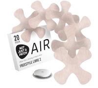 Not Just A Patch Freestyle Libre 2 Covers (20 Pack) - Thin, Strong and Light, Ultra-Long 14 Day Adhesion - Durable Lingo CGM & Libre 2 Sensor & Protector Patches - Air X-Mini Beige