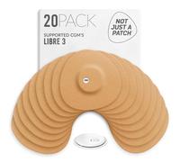 Not Just A Patch Freestyle Libre 3 Plus Sensor Covers (20 Pack) - Breathable, Sweatproof & Secure Hold - Precision-Cut Hole for Ventilation, Enhanced Adhesion & Gentle Support - 10-14 Day Wear - Beige