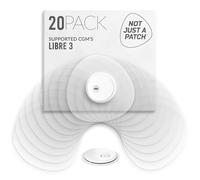 Not Just A Patch Freestyle Libre 3 Plus Sensor Covers (20 Pack) - Breathable, Sweatproof & Secure Hold Precision-Cut Hole for Ventilation, Enhanced Adhesion & Gentle Support - 10-14 Day Wear - Clear