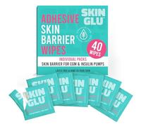 Not Just A Patch Skin Glu Skin Prep Wipes (40 Pack) - Hypoallergenic Latex-Free Pre-CGM Skin Barrier Wipes for Blood Sugar Monitoring Sensors, Patches & Insulin Pumps - Gentle on Sensitive Skin
