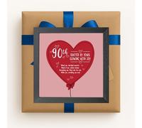 NOT JUST A PRINT 90th Birthday Gift - Framed Keepsake Print for 90 Year Old Man or Woman, Grandma, Grandpa, Mum, Dad, Friend - Meaningful Ninetieth Birthday Sign Decoration