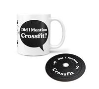 NOT JUST A PRINT Fun Crossfit Mug Gift Set with Free Coaster - Unique Birthday, Christmas, Secret Santa or Stocking Filler Gift for Fitness Fanatics ('Did I Mention Crossfit?' Mug)