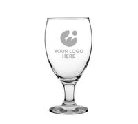 NOT JUST A PRINT Personalised Engraved Tulip Beer Glass - Custom Name, Message or Logo - Pint Glass Gift for Mum, Dad, Birthdays, Christmas, Father’s Day - Custom Beer Glass 16oz (Logo Beer GLA)