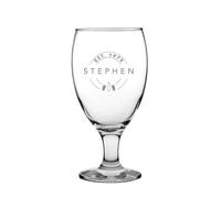 NOT JUST A PRINT Personalised Engraved Tulip Beer Glass - Custom Name, Message or Logo - Pint Glass Gift for Mum, Dad, Birthdays, Christmas, Father’s Day - Custom Beer Glass 16oz (Gastro Pub Home)