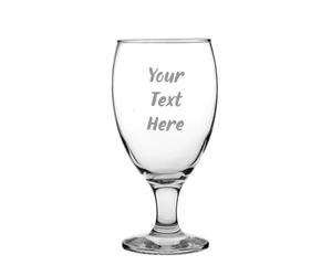 NOT JUST A PRINT Personalised Engraved Tulip Beer Glass - Custom Name, Message or Logo - Pint Glass Gift for Mum, Dad, Birthdays, Christmas, Father’s Day - Custom Beer Glass 16oz (Engraved TE)