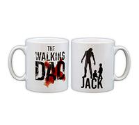 NOT JUST A PRINT Personalised Walking Dad Zombie Mug - The Walking Dead Zombies Parody Tea Coffee Breakfast Mugs Halloween Decoration, New Dad, Birthday Gift, Father's Day