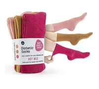 Not Just A Sock - Diabetic Socks for Women and Men - 3 Pairs - Hot Colours