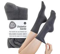 Not Just A Sock - Diabetic Socks for Women and Men - One Size - Volcanic Grey