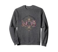 Not Just The Mother MOB Elegant Vintage Family Pride Sweatshirt, Adult Unisex, Dark Heather Grey, XXL