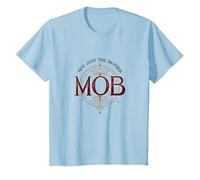 Not Just The Mother Mob Elegant Vintage Family Pride T-Shirt, Kids, Baby Blue, 3 Years