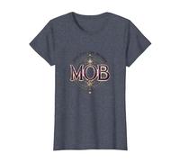 Not Just The Mother Mob Elegant Vintage Family Pride T-Shirt, Women, Heather Blue, XXL