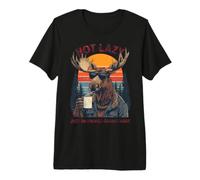 Not Lazy Just On Energy Saving Mode Funny Moose Premium T-Shirt