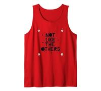 Not Like The Others Starry Inspirational Quote Tank Top, Men, Red, XXL