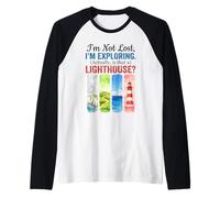 Not Lost Exploring Lighthouse Wanderer Raglan Baseball Tee