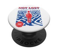 Not Lost Funny Midlife Crisis Purpose Humor Existential Maze PopSockets Adhesive PopGrip
