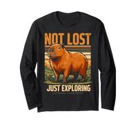 Not Lost Just Exploring Capybara Philosophy Long Sleeve T-Shirt