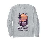 Not Lost Just Exploring Hiker Adventure Hiking Long Sleeve T-Shirt