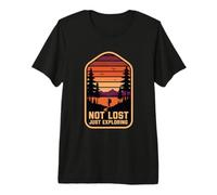 Not Lost Just Exploring Hiker Adventure Hiking Premium T-Shirt