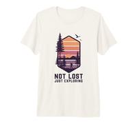 Not Lost Just Exploring Hiker Adventure Hiking Premium T-Shirt