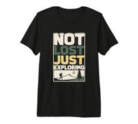 Not Lost Just Exploring Hiker Adventure Hiking Premium T-Shirt