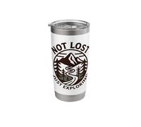 Not Lost Just Exploring Hiker Adventure Hiking Stainless Steel Insulated Tumbler