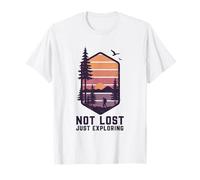 Not Lost Just Exploring Hiker Adventure Hiking T-Shirt