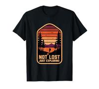 Not Lost Just Exploring Hiker Adventure Hiking T-Shirt