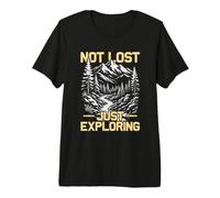 Not Lost just Exploring Mountaineer Funny Hiking Hiker Premium T-Shirt
