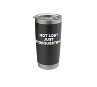 Not Lost Just Sidequesting EDM Techno Rave Optical Illusion Stainless Steel Insulated Tumbler