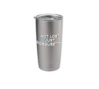 Not Lost Just Sidequesting EDM Techno Rave Optical Illusion Stainless Steel Insulated Tumbler