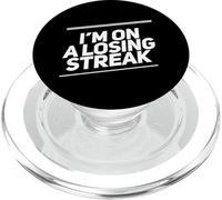 Not Lucky Text Funny People Bad Luck I’m On A Losing Streak PopSockets PopGrip for MagSafe