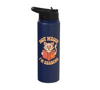 Not Meow I'm Reading Stainless Steel Insulated Water Bottle