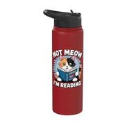 Not Meow I'm Reading Stainless Steel Insulated Water Bottle