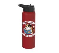Not Meow I'm Reading Stainless Steel Insulated Water Bottle