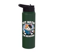 Not Meow I'm Reading Stainless Steel Insulated Water Bottle