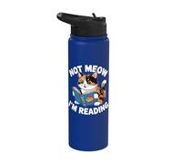 Not Meow I'm Reading Stainless Steel Insulated Water Bottle