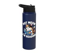 Not Meow I'm Reading Stainless Steel Insulated Water Bottle