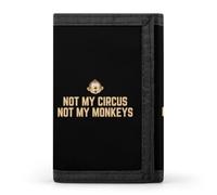 Not My Circus Monkeys Men's Trifold Wallet Credit Card Holder