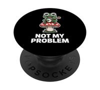 Not My Problem Funny Frog Banjo Cottagecore Humor PopSockets Adhesive PopGrip