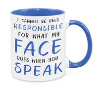 Not My Responsibility - Birthday Christmas Funny Present Novelty Unique Gift for Mum Dad Friend Sister Brother Grandparents Gift for Him Her Funny Secret Santa Quotes Coffee Mug (Blue)