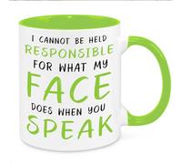 Not My Responsibility - Birthday Christmas Funny Present Novelty Unique Gift for Mum Dad Friend Sister Brother Grandparents Gift for Him Her Funny Secret Santa Quotes Coffee Mug (Green)