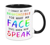 Not My Responsibility - Birthday Christmas Funny Present Novelty Unique Gift for Mum Dad Friend Sister Brother Grandparents Gift for Him Her Funny Secret Santa Quotes Coffee Mug (Rainbow)