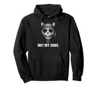 Not My Sons Cat Peace Sign Bandana US Flag Cat Parents Pullover Hoodie