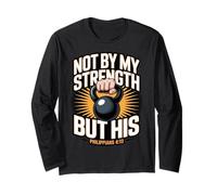 Not My Strength God Christian Faith Bible Verse Kettlebell Long Sleeve T-Shirt