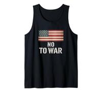 Not My War Anti War USA Flag Peace Message Men Women Tank Top