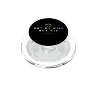 Not My Will But His Christian Faith Crown Minimal Design PopSockets PopGrip for MagSafe