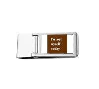Not Myself Bad Mood Art Deco Fashion Slim Money Clip Stainless Holder Pocket Wallet