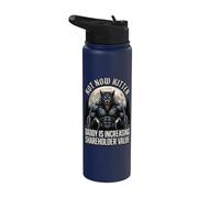 Not Now Kitten Daddy is Increasing Shareholder Value Stainless Steel Insulated Water Bottle